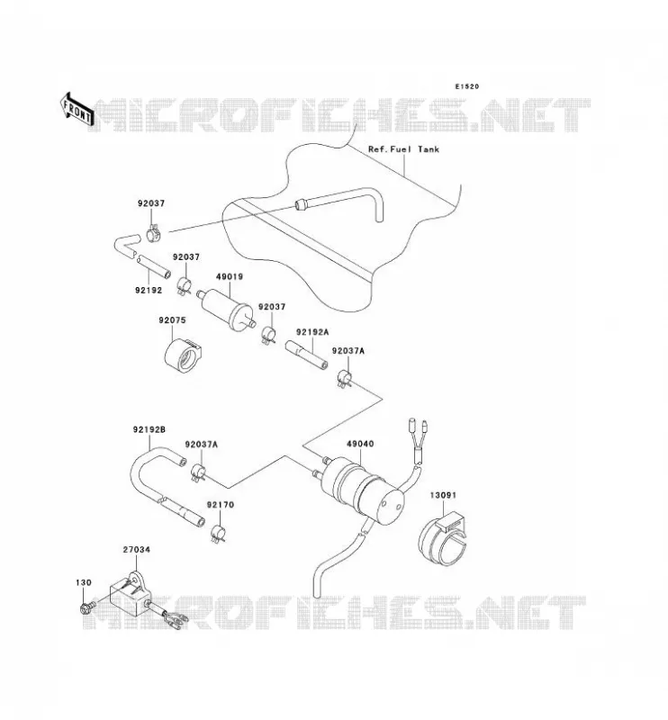 POMPE A ESSENCE Kawasaki SSV 620 2007 MULE 3000  KAF620G7F