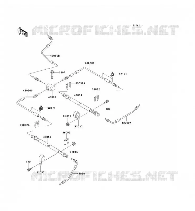 DURITE DE FREIN Kawasaki SSV 620 no_year MULE 3010 4X4  KAF620-H3