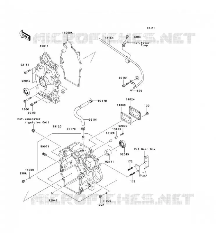 CARTER MOTEUR(S) Kawasaki SSV 620 2006 MULE 3010 4X4  KAF620H6F