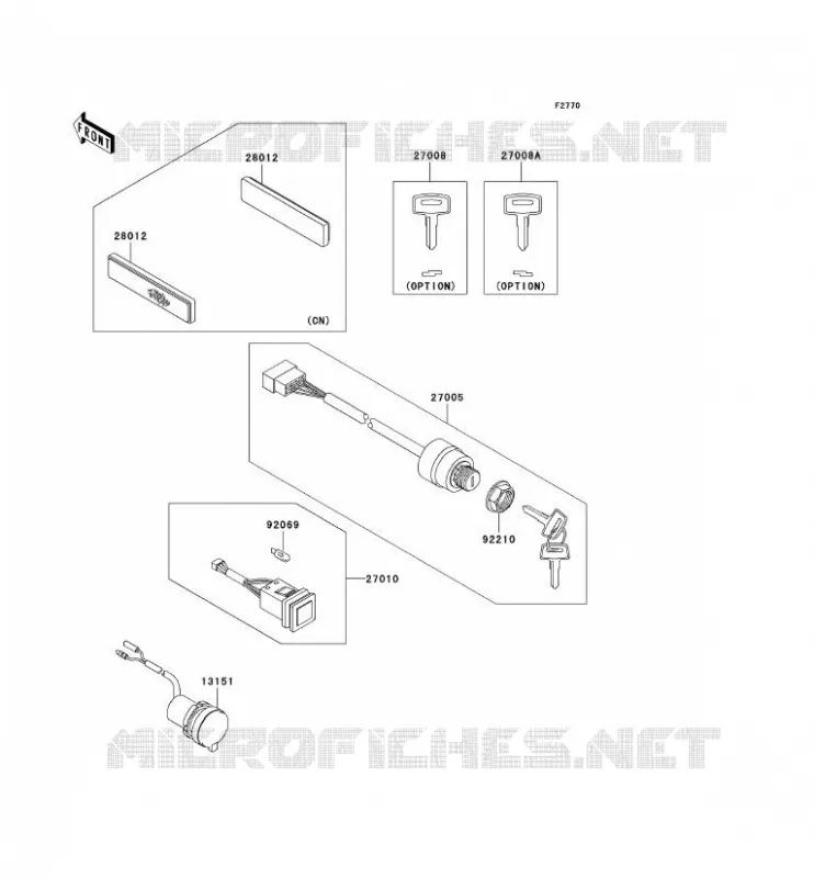 CONTACTEUR Kawasaki SSV 620 2006 MULE 3010 4X4  KAF620H6F