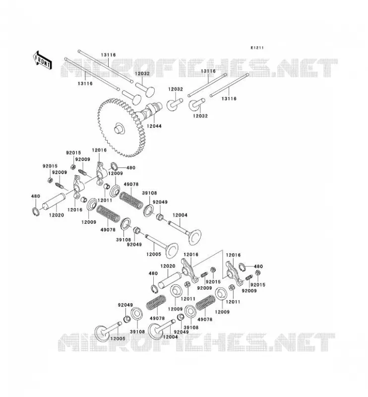 SOUPAPE/ARBRE A CAME Kawasaki SSV 620 2007 MULE 3010 4X4  KAF620H7F