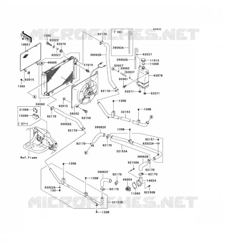 RADIATEUR Kawasaki SSV 620 2008 MULE 3010 4X4  KAF620H8F