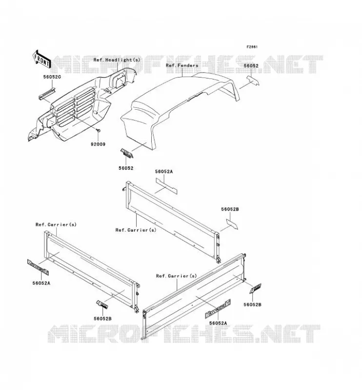 STICKER Kawasaki SSV 620 2008 MULE 3010 4X4  KAF620H8F