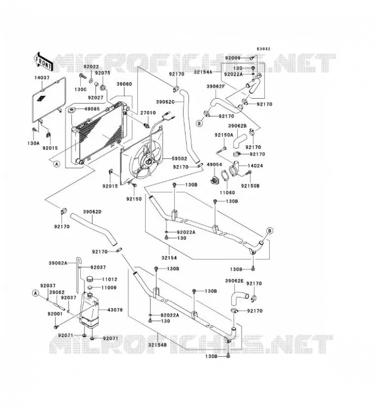RADIATEUR Kawasaki SSV 620 2005 MULE 3010 TRANS 4X4  KAF620-J1