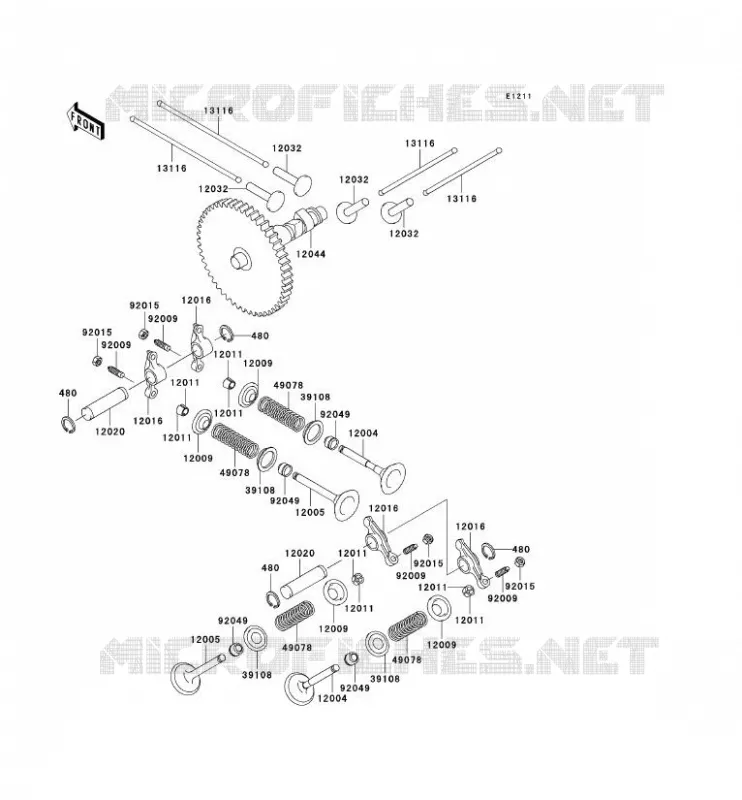 SOUPAPE/ARBRE A CAME Kawasaki SSV 620 2005 MULE 3010 TRANS 4X4  KAF620-J1