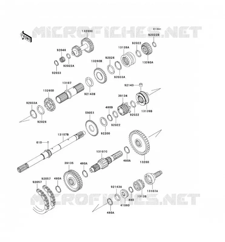 TRANSMISSION Kawasaki SSV 620 2005 MULE 3010 TRANS 4X4  KAF620-J1
