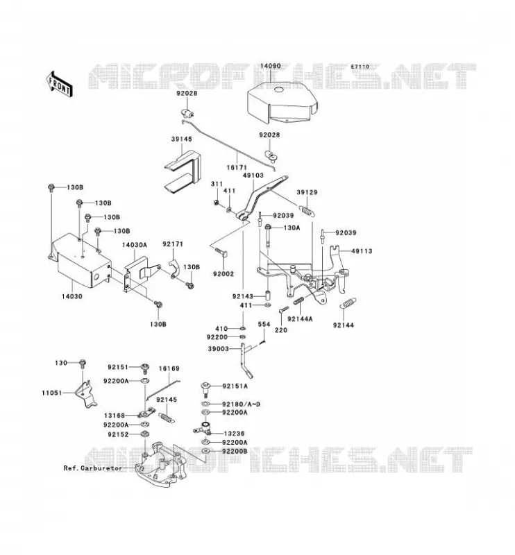CONTROLE Kawasaki SSV 620 2005 MULE 3010 TRANS 4X4  KAF620-J1