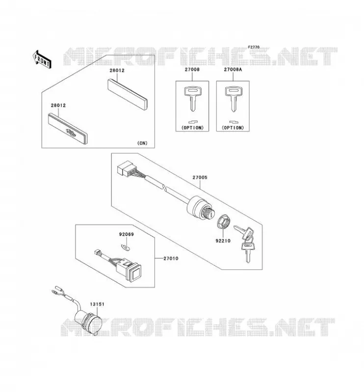 CONTACTEUR Kawasaki SSV 620 2007 MULE 3010 TRANS 4X4  KAF620J7F