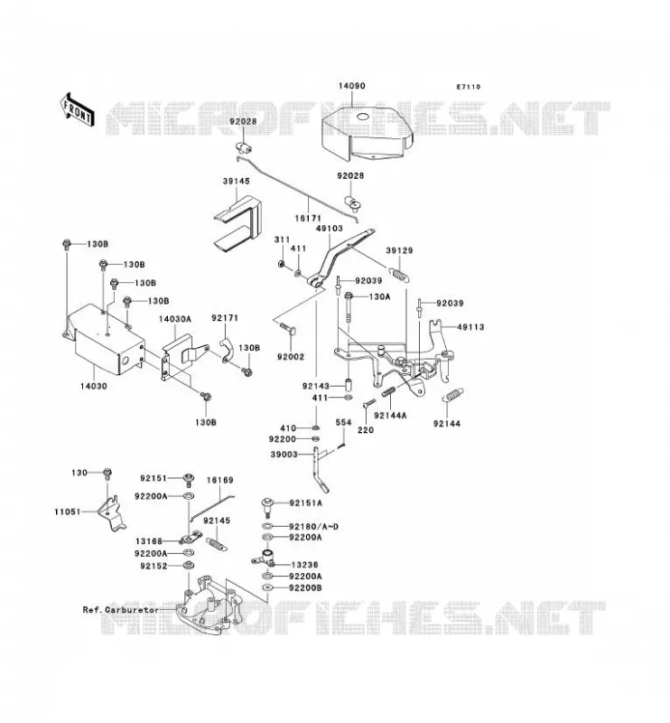 CONTROLE Kawasaki SSV 620 2005 MULE 3010 TRANS 4X4  KAF620-K1