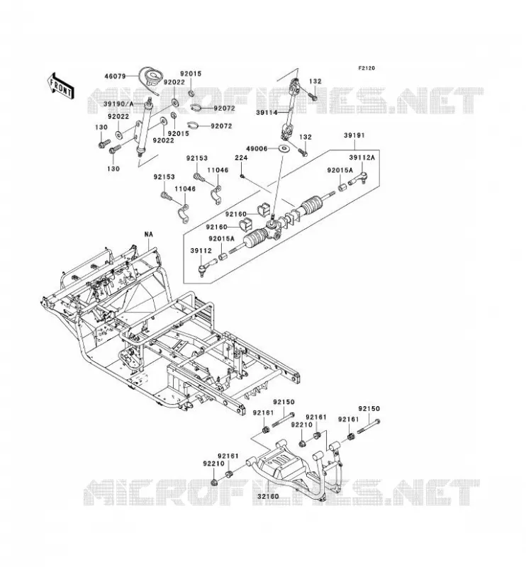 CH&Acirc;SSIS Kawasaki SSV 620 2006 MULE 3010 TRANS 4X4  KAF620K6F