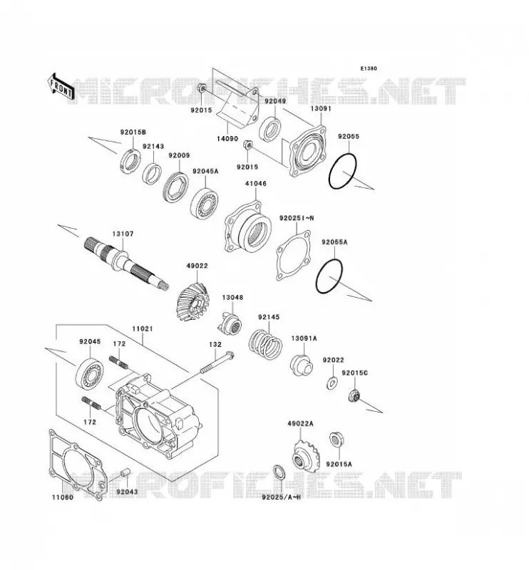 CARDAN Kawasaki SSV 620 2007 MULE 3010 TRANS 4X4  KAF620K7F
