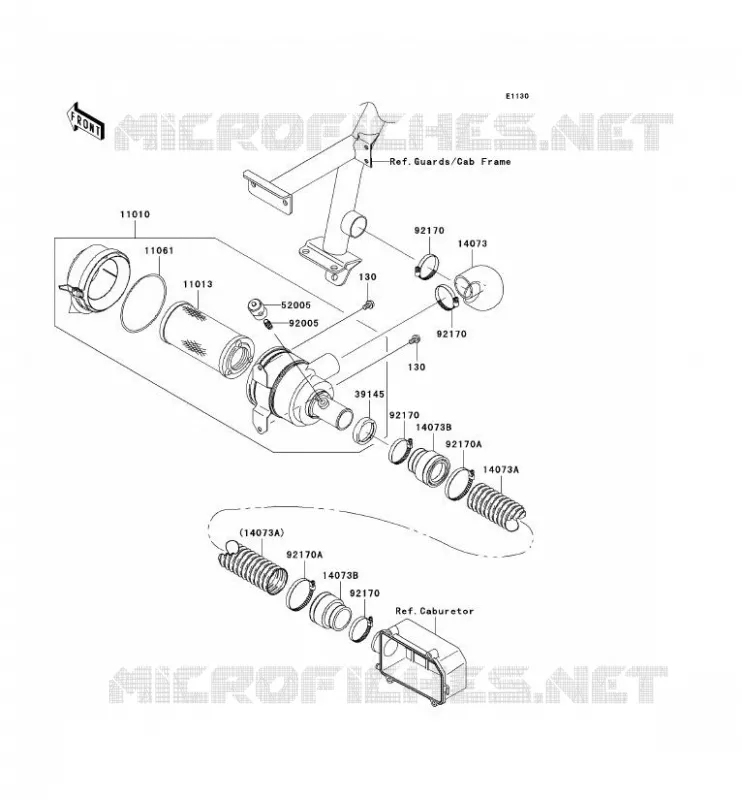 FILTRE A AIR Kawasaki SSV 620 2008 MULE 3010 TRANS 4X4  KAF620K8F