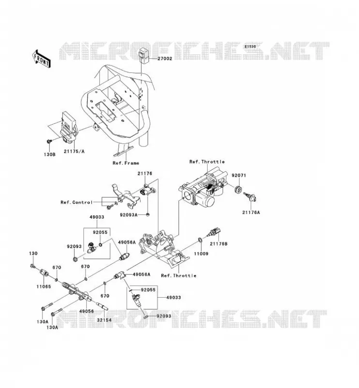 INJECTION CARBURANT Kawasaki SSV 620 2010 MULE 4010 4X4  KAF620MAF