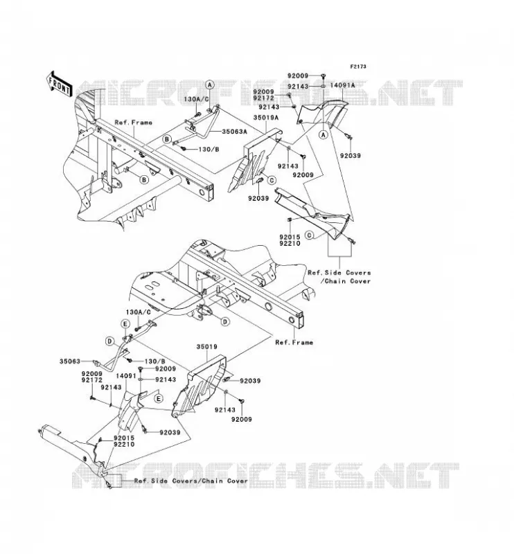 BAVETTE Kawasaki SSV 620 2010 MULE 4010 4X4  KAF620MAF