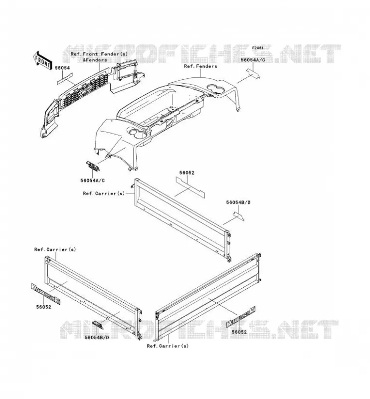 STICKER Kawasaki SSV 620 2011 MULE 4010 4X4  KAF620MBF