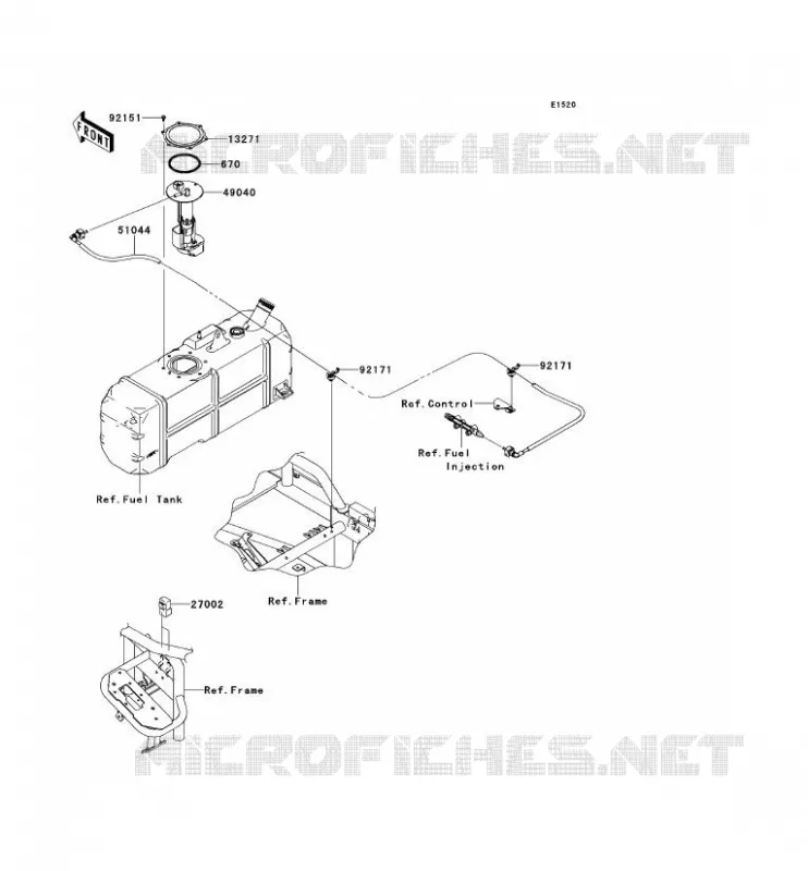 POMPE A ESSENCE Kawasaki SSV 620 2012 MULE 4010 4X4  KAF620MCF