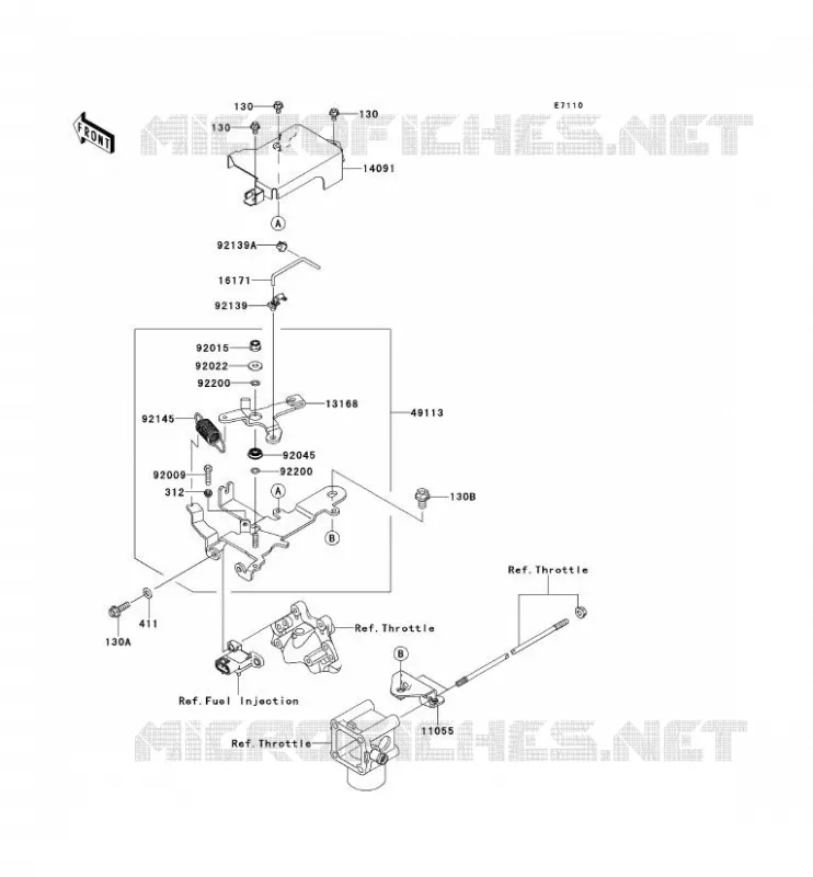 CONTROLE Kawasaki SSV 620 2013 MULE 4010 4X4  KAF620MDF
