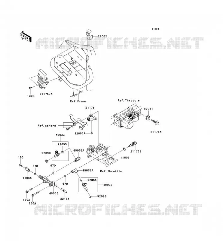INJECTION CARBURANT Kawasaki SSV 620 2013 MULE 4010 4X4  KAF620MDF