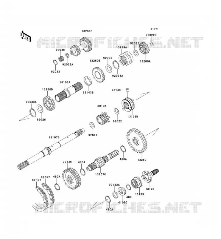 TRANSMISSION Kawasaki SSV 620 2013 MULE 4010 4X4  KAF620MDF