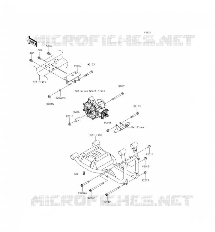 SUPPORT MOTEUR Kawasaki SSV 620 2014 MULE 4010 4X4  KAF620MEF