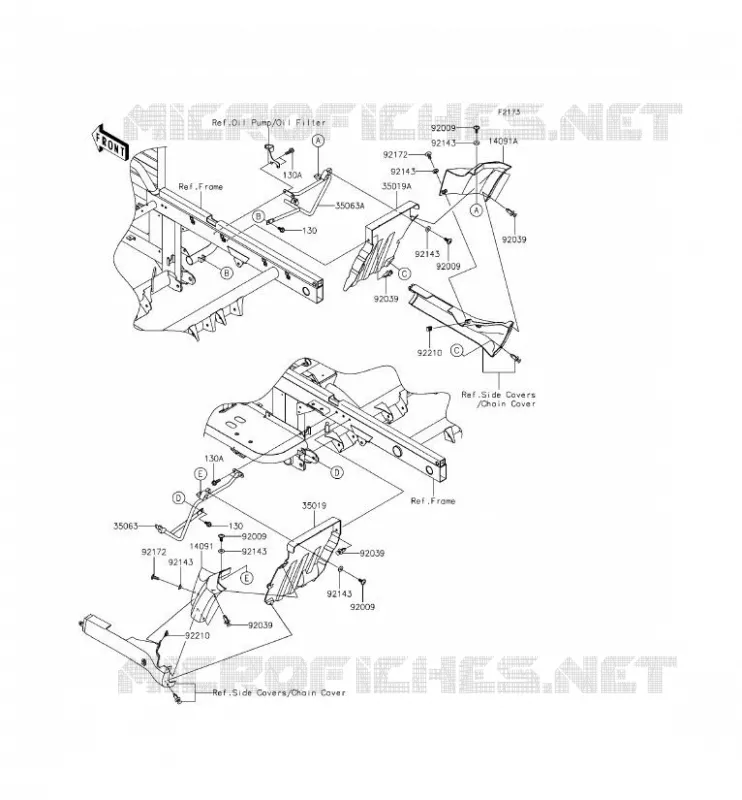 BAVETTE Kawasaki SSV 620 2014 MULE 4010 4X4  KAF620MEF