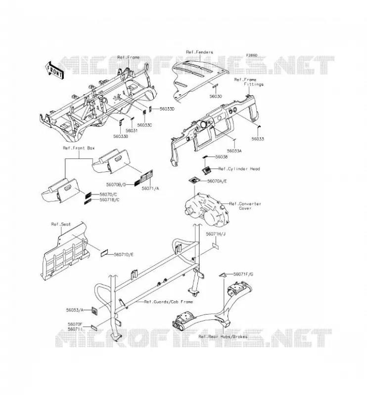 LABEL Kawasaki SSV 620 2014 MULE 4010 4X4  KAF620MEF