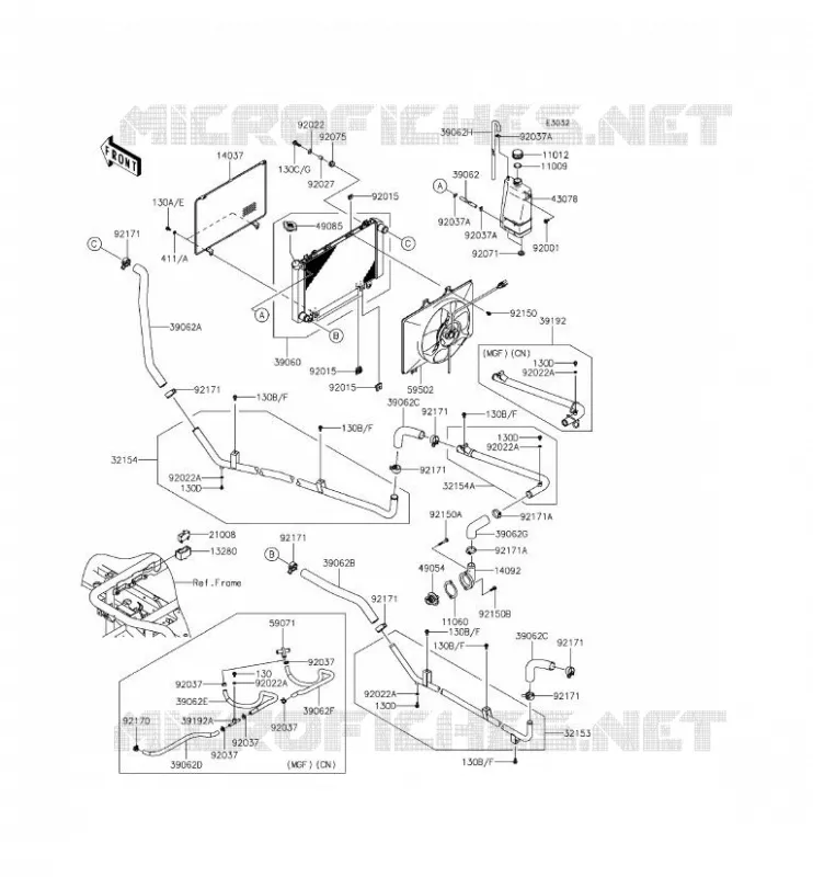 RADIATEUR Kawasaki SSV 620 2014 MULE 4010 4X4  KAF620MEF