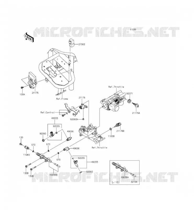 INJECTION CARBURANT Kawasaki SSV 620 2015 MULE 4010 4X4  KAF620MFF