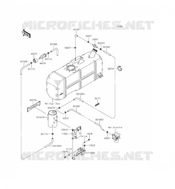 SYSTEME D'EVAPORATION CARBURANT Kawasaki SSV 620 2015 MULE 4010 4X4  KAF620MFF