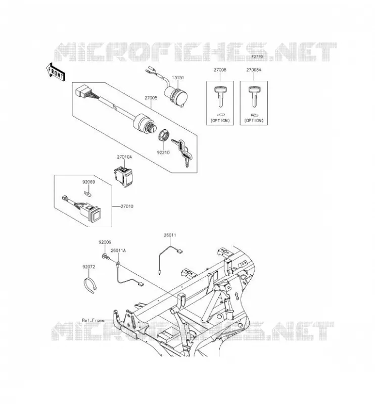 CONTACTEUR Kawasaki SSV 620 2015 MULE 4010 4X4  KAF620MFF