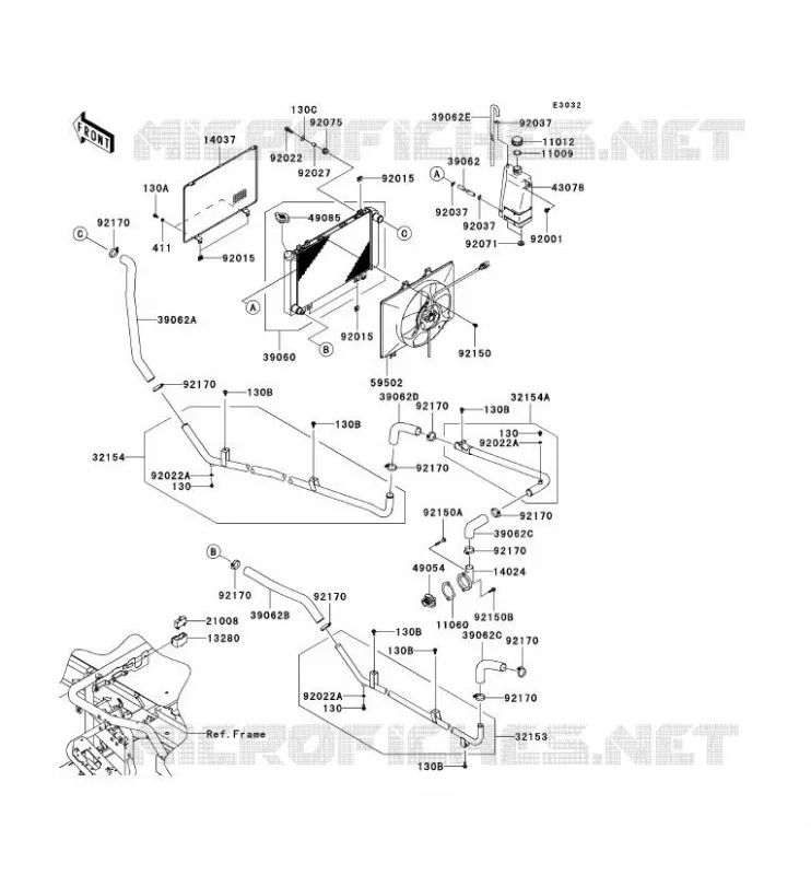 RADIATEUR Kawasaki SSV 620 2009 MULE 4010 4X4  KAF620N9F