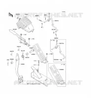 PEDALE DE FREIN/LEVIER ACCELERATEUR pour Kawasaki MULE 4000 2010