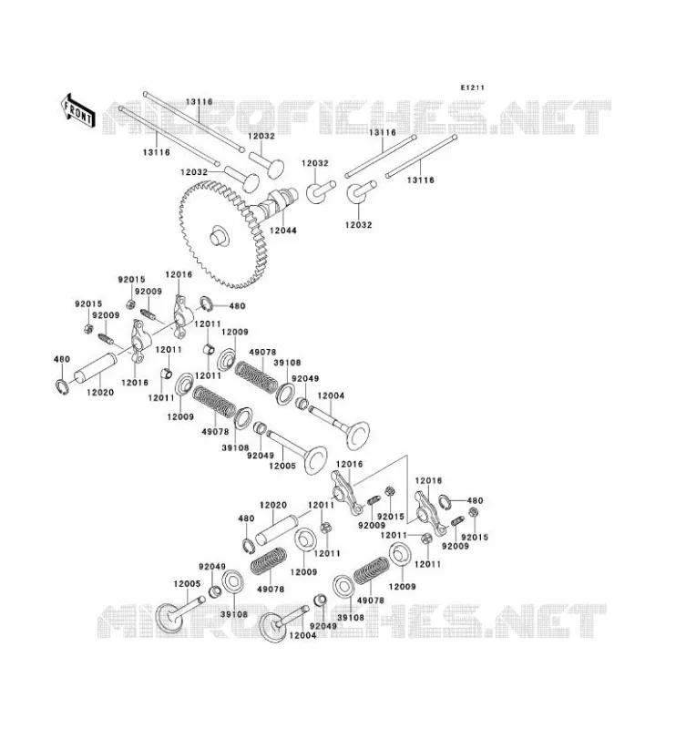 SOUPAPE/ARBRE A CAME Kawasaki SSV 620 2010 MULE 4000  KAF620PAF