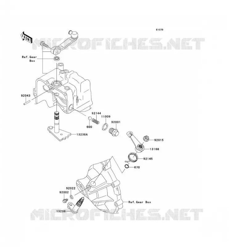 SELECTEUR Kawasaki SSV 620 2011 MULE 4000  KAF620PBF