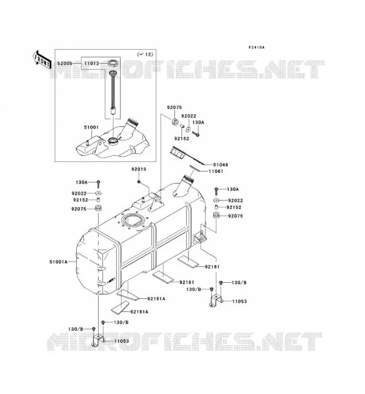 RESERVOIR CARBURANT Kawasaki SSV 620 2012 MULE 4000  KAF620PCF