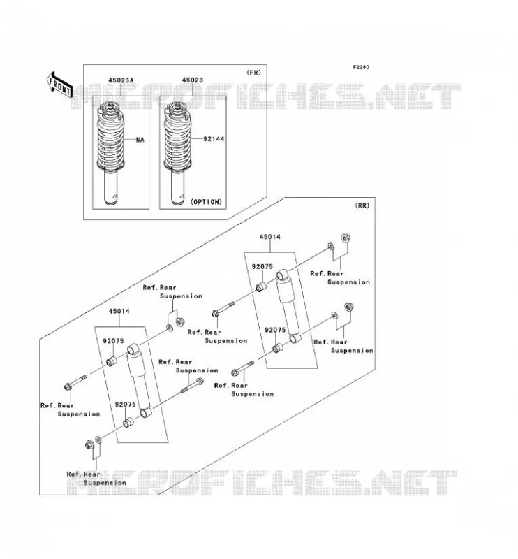 AMORTISSEUR Kawasaki SSV 620 2013 MULE 4000  KAF620PDF