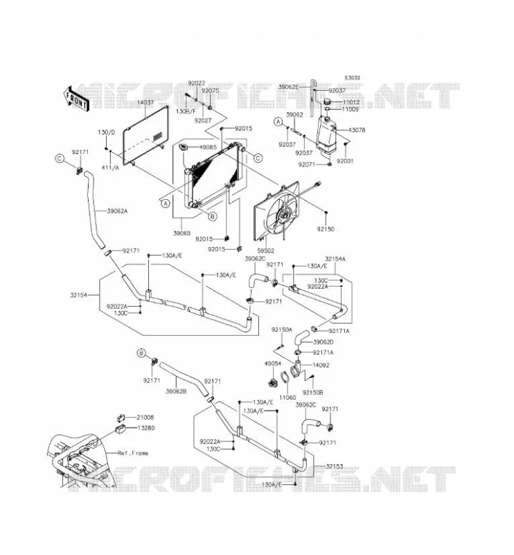 RADIATEUR Kawasaki SSV 620 2014 MULE 4000  KAF620PEF