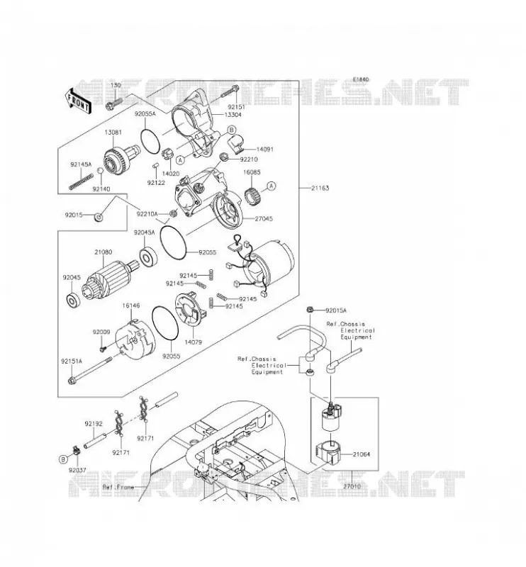 D&Eacute;MARREUR Kawasaki SSV 620 2014 MULE 4000  KAF620PEF