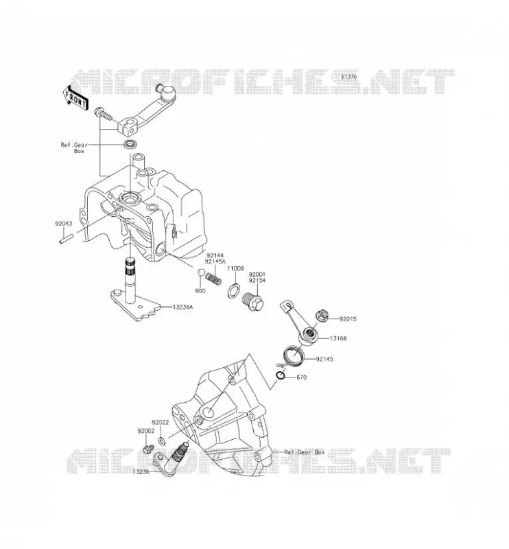 SELECTEUR Kawasaki SSV 620 2014 MULE 4000  KAF620PEF