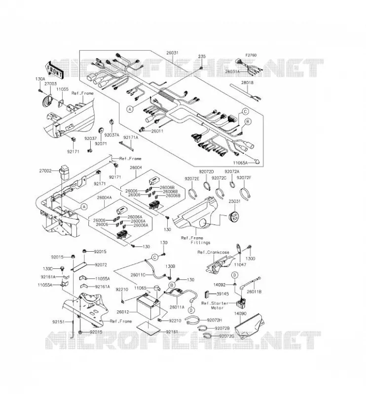 CHASSIS EQUIPMENT ELECTRIQUE Kawasaki SSV 620 2015 MULE 4000  KAF620PFF