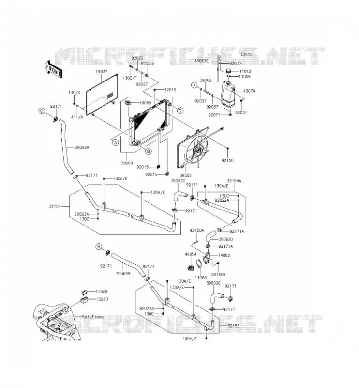 RADIATEUR Kawasaki SSV 620 2015 MULE 4000  KAF620PFF