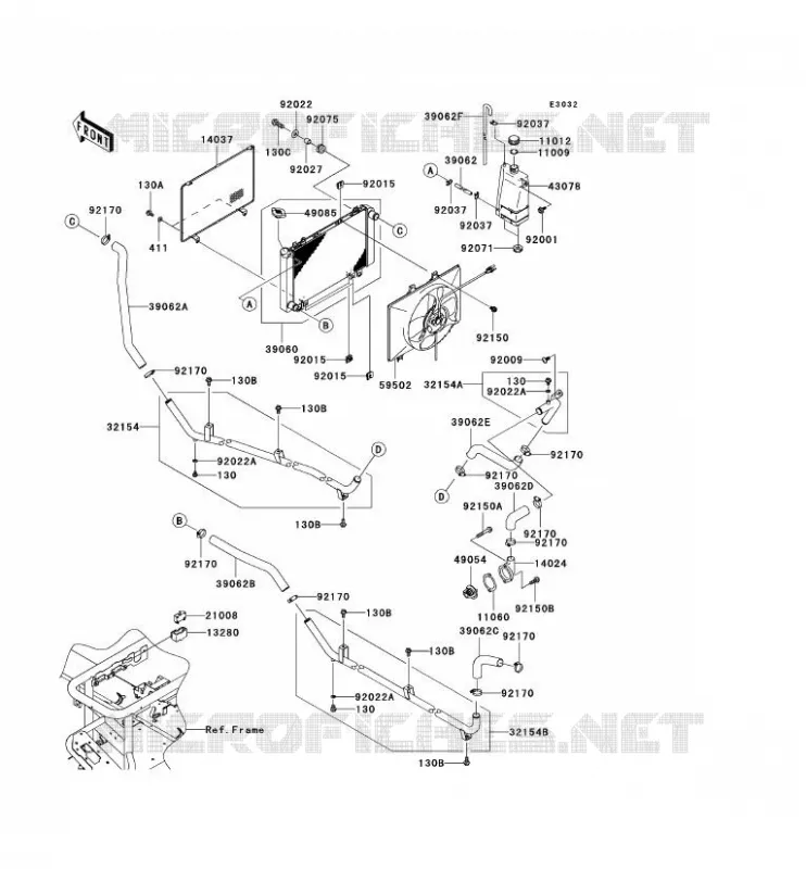RADIATEUR Kawasaki SSV 620 2010 MULE 4010 TRANS 4X4  KAF620RAFA