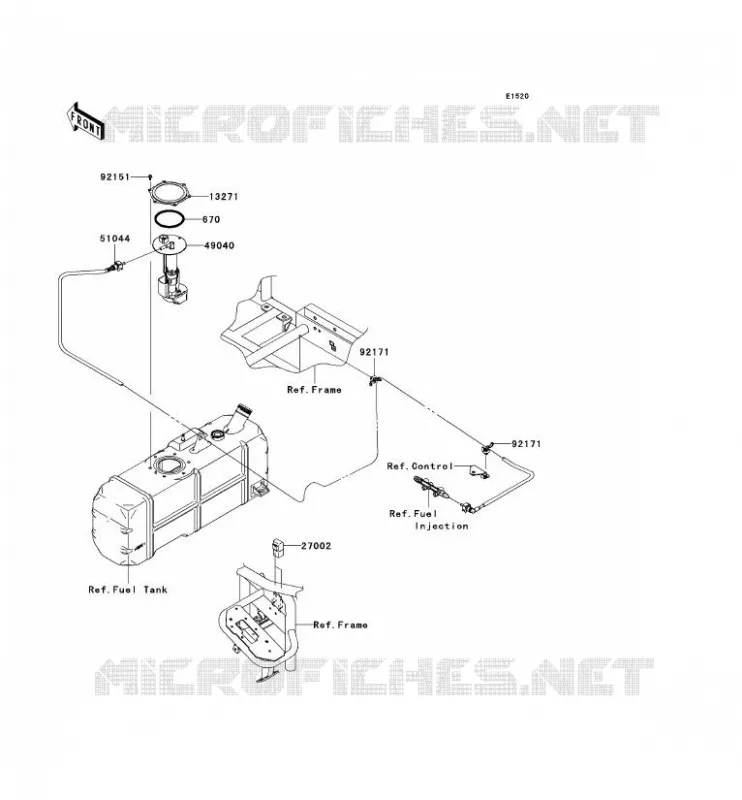 POMPE A ESSENCE Kawasaki SSV 620 2011 MULE 4010 TRANS 4X4  KAF620RBFA