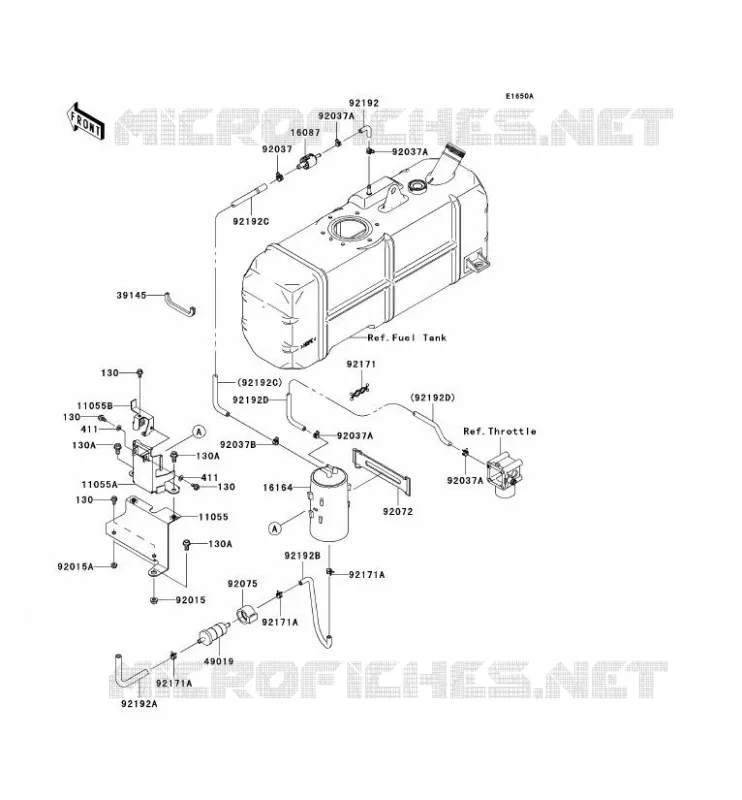 SYSTEME D'EVAPORATION CARBURANT Kawasaki SSV 620 2011 MULE 4010 TRANS 4X4  KAF620RBFA