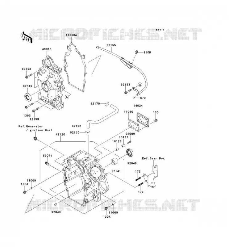 CARTER MOTEUR(S) Kawasaki SSV 620 2012 MULE 4010 TRANS 4X4  KAF620RCF