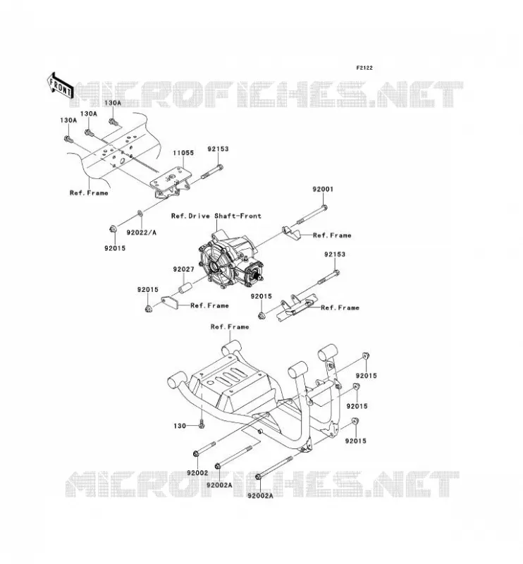 SUPPORT MOTEUR Kawasaki SSV 620 2012 MULE 4010 TRANS 4X4  KAF620RCF