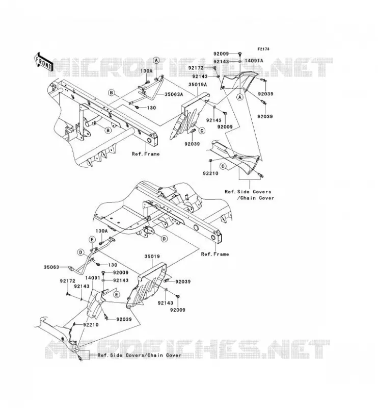BAVETTE Kawasaki SSV 620 2012 MULE 4010 TRANS 4X4  KAF620RCFA