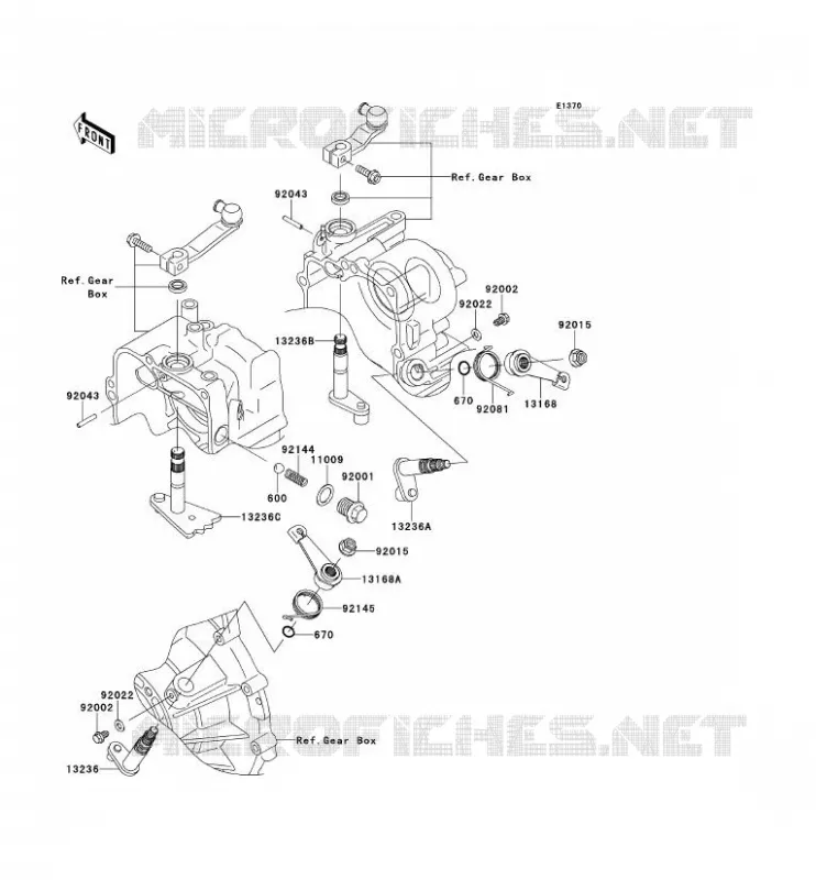 SELECTEUR Kawasaki SSV 620 2013 MULE 4010 TRANS 4X4  KAF620RDF
