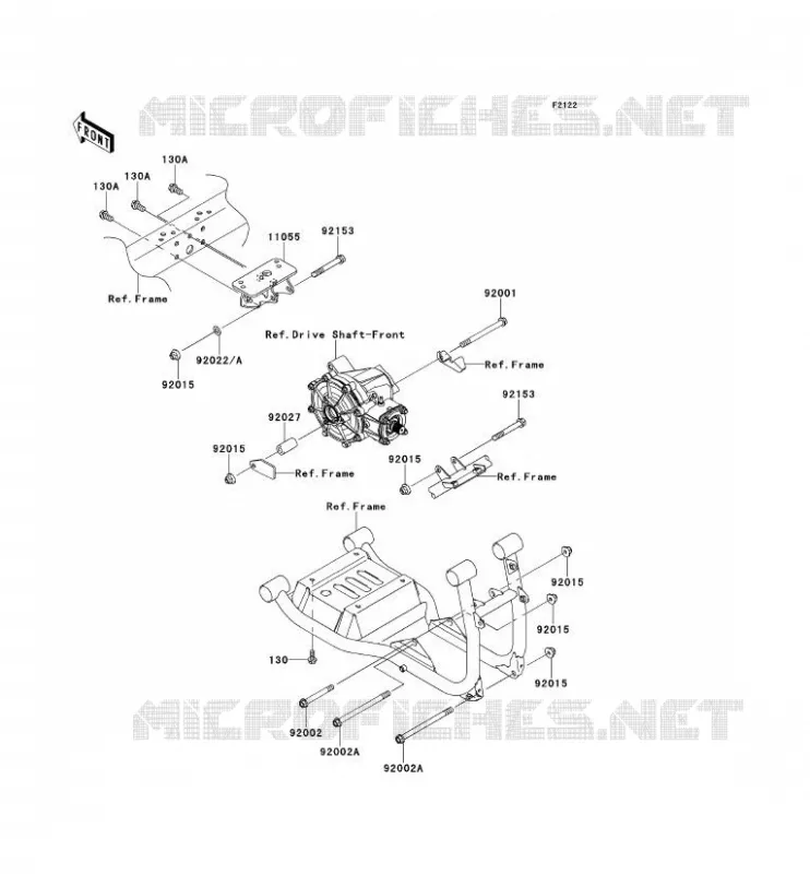 SUPPORT MOTEUR Kawasaki SSV 620 2013 MULE 4010 TRANS 4X4  KAF620RDF