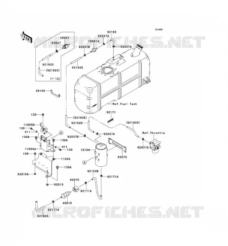 SYSTEME D'EVAPORATION CARBURANT Kawasaki SSV 620 2013 MULE 4010 TRANS 4X4  KAF620RDF